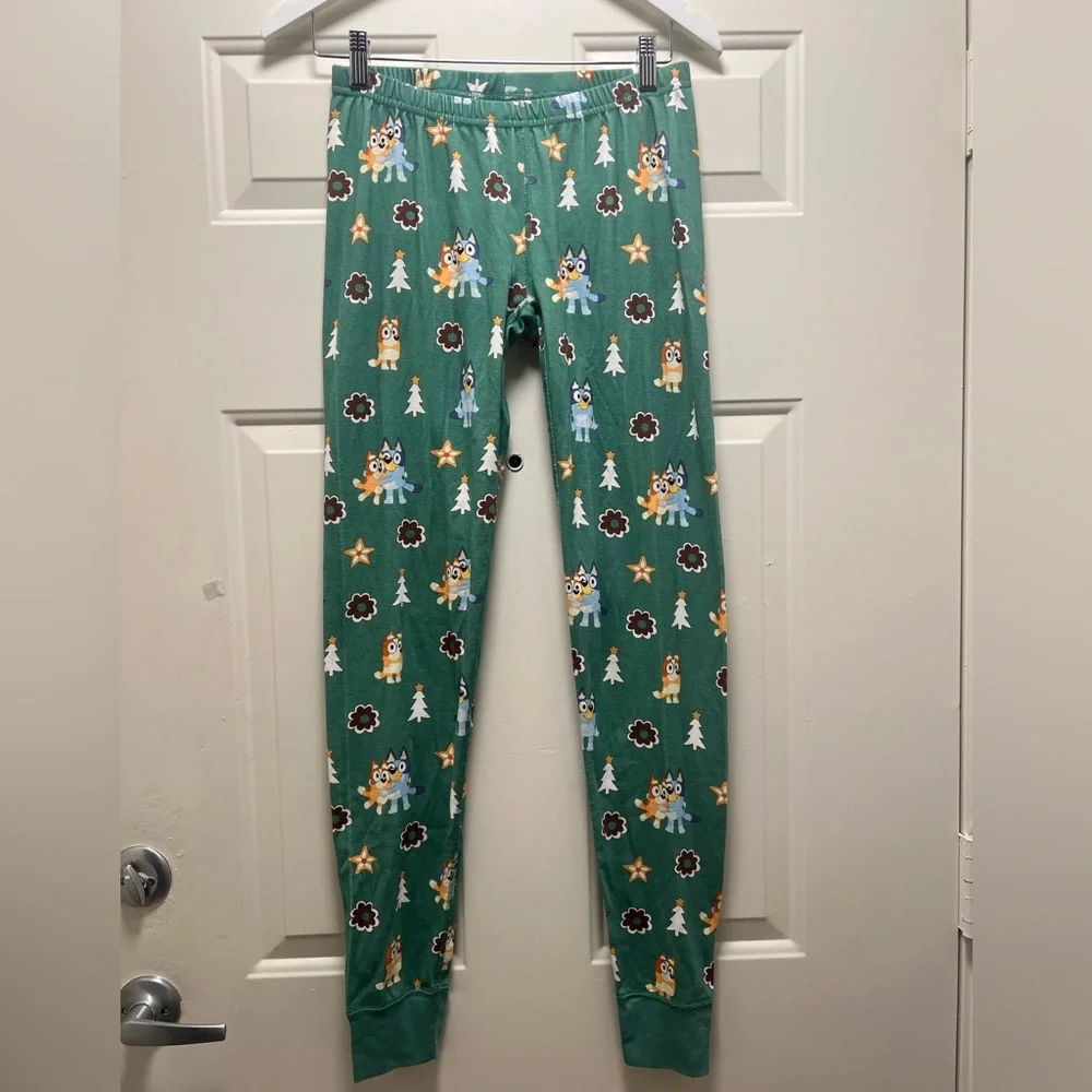 Hanna Anderson BLUEY Pants Top Pajama Set organic Cotton Whimsical Graphics S - Picture 3 of 5